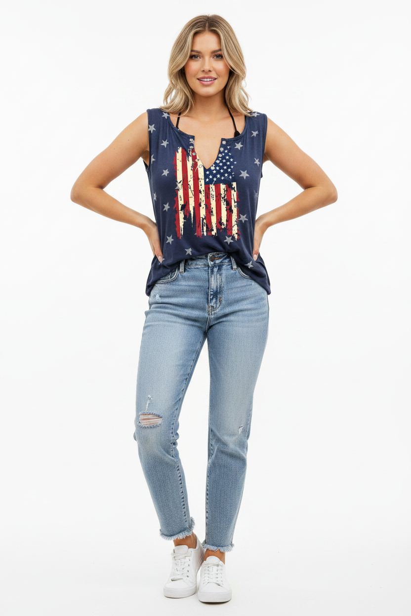 American flag tank