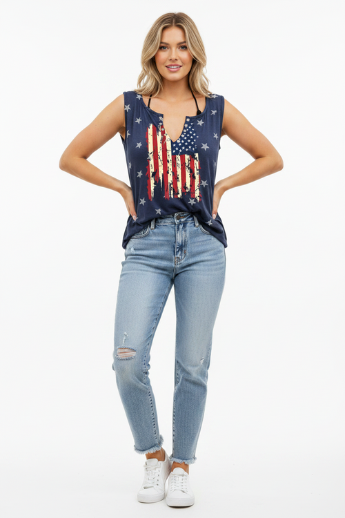American flag tank