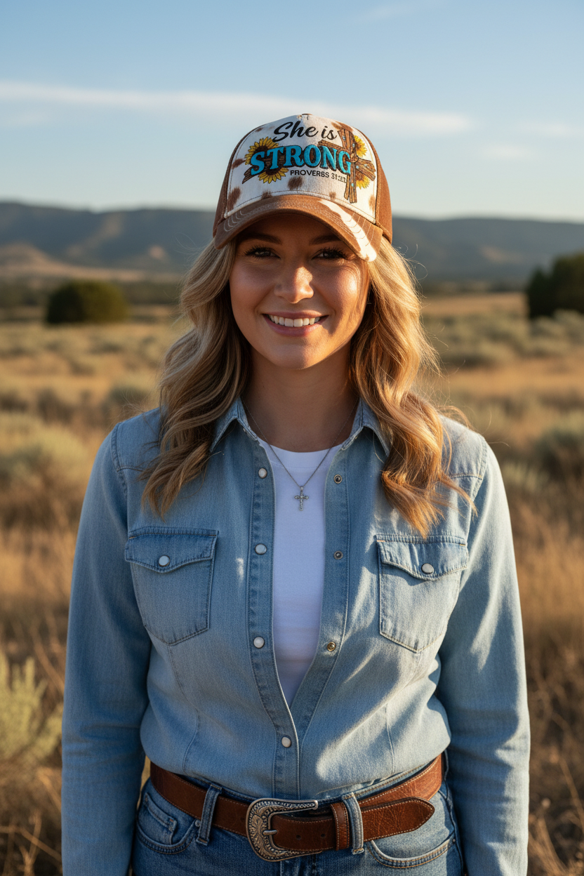 She is Strong trucker hat