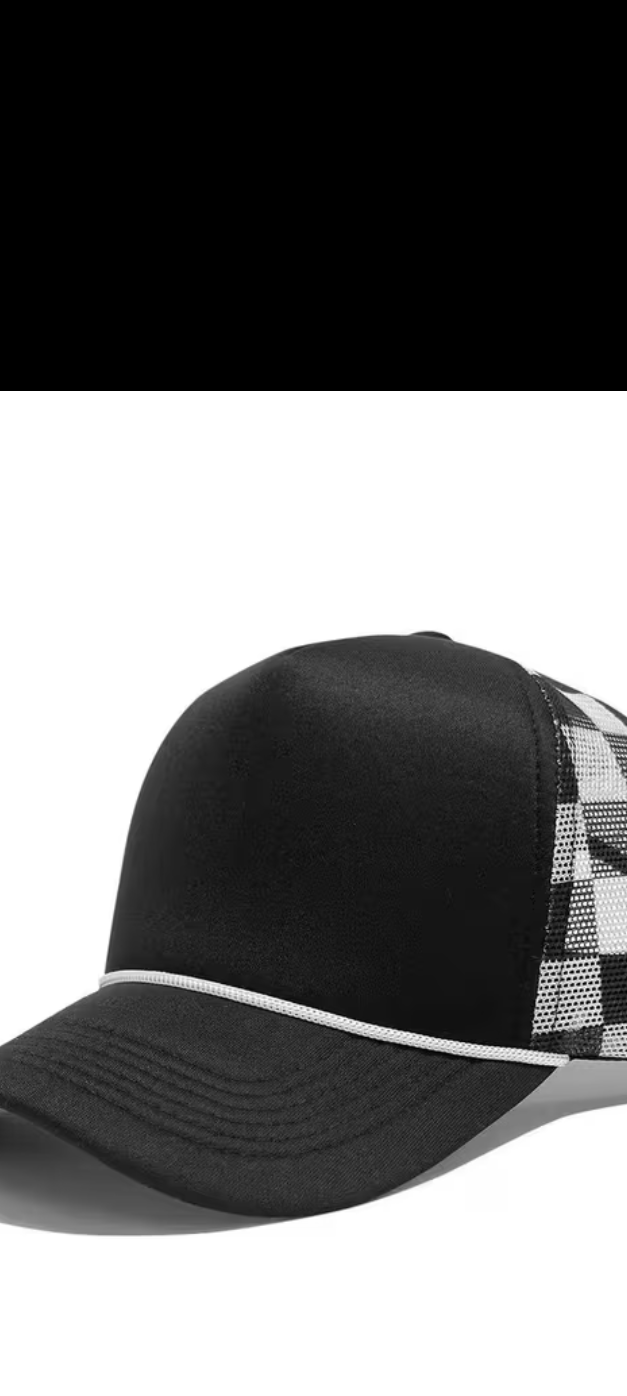 Black trucker hat